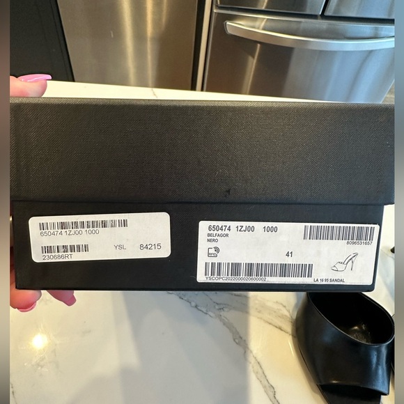 Saint Laurent LA 16 95 Leather Mules size 41 NEW IN BOX - Picture 10 of 12